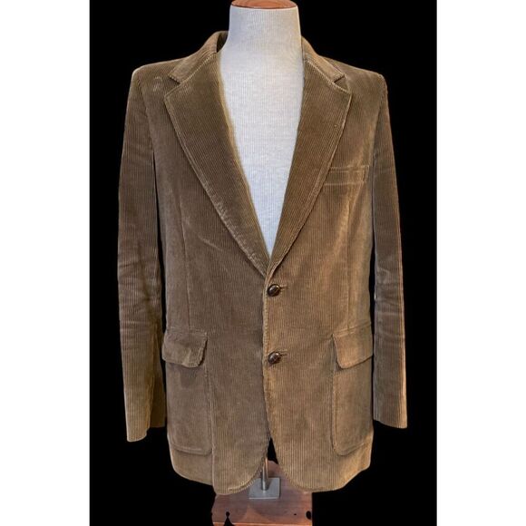 Kenneth Roberts Men’s Brown Corduroy Blazer Elbow Patches Sz. 42R - Picture 5 of 7
